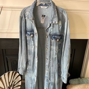 Long Jean Distressed Jacket